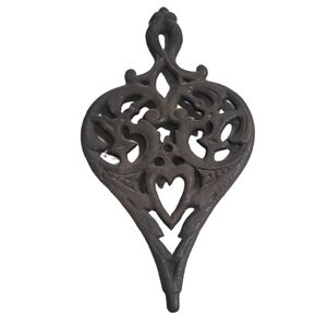 ⏳️Vintage⏳️Black CAST IRON Trivet Tea Warmer Pot Holder